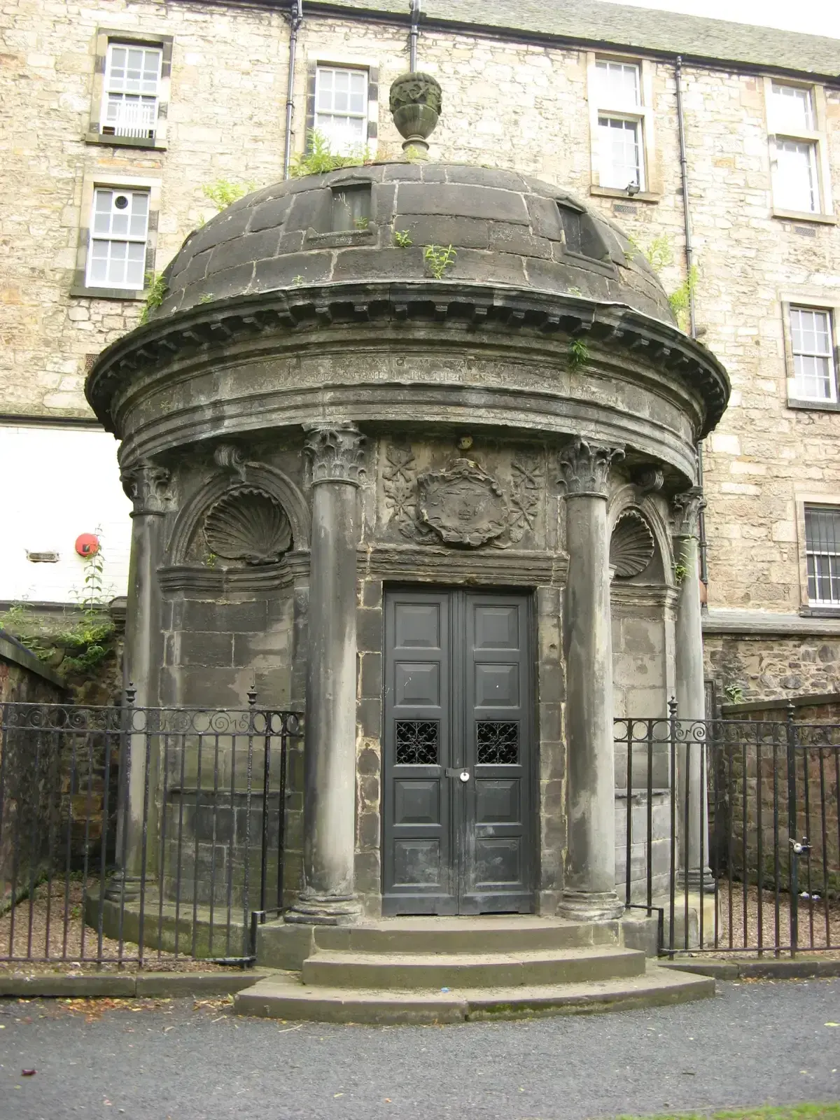 The domed Mackenzie Mausoleum in Greyfriars Kirkyard where the Mackenzie Poltergeist is said to roam, Edinburgh ghost tours, Edinburgh, Scotland